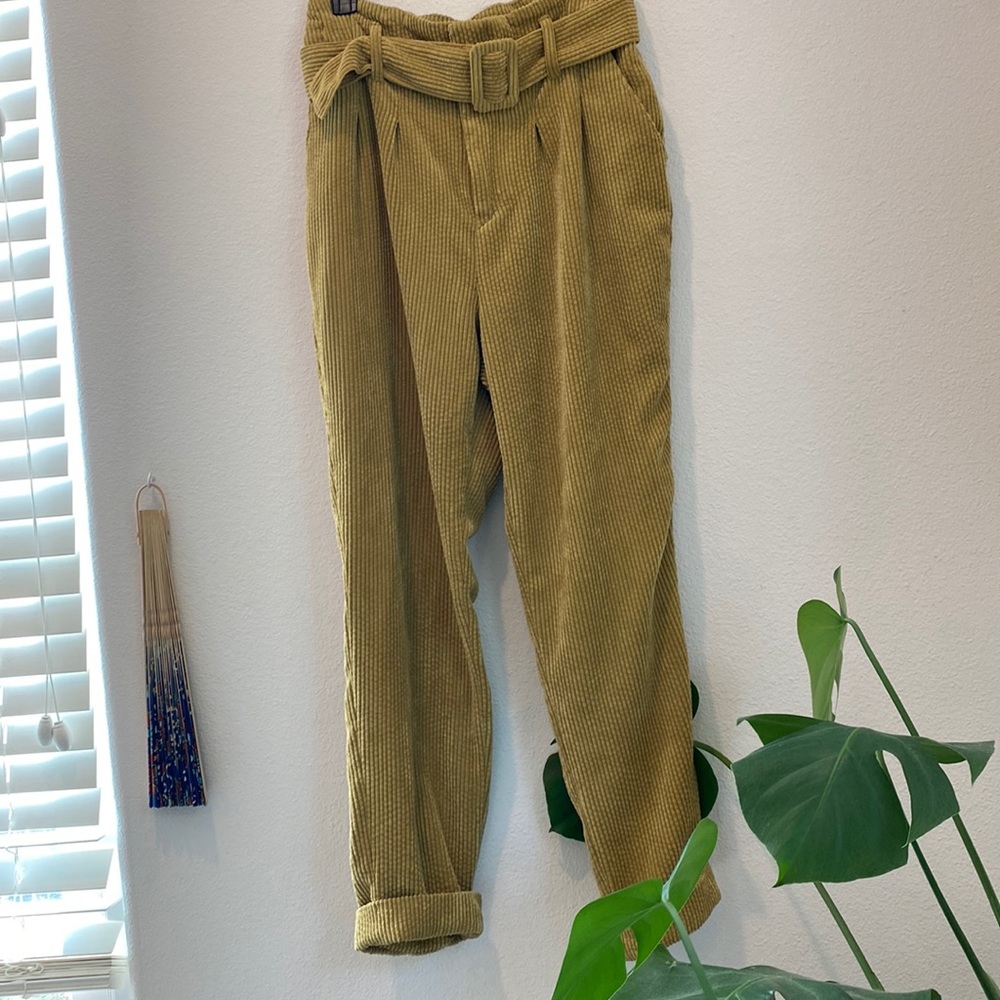 Mustard yellow corduroy soft trousers. Very 70’s I loved it so much